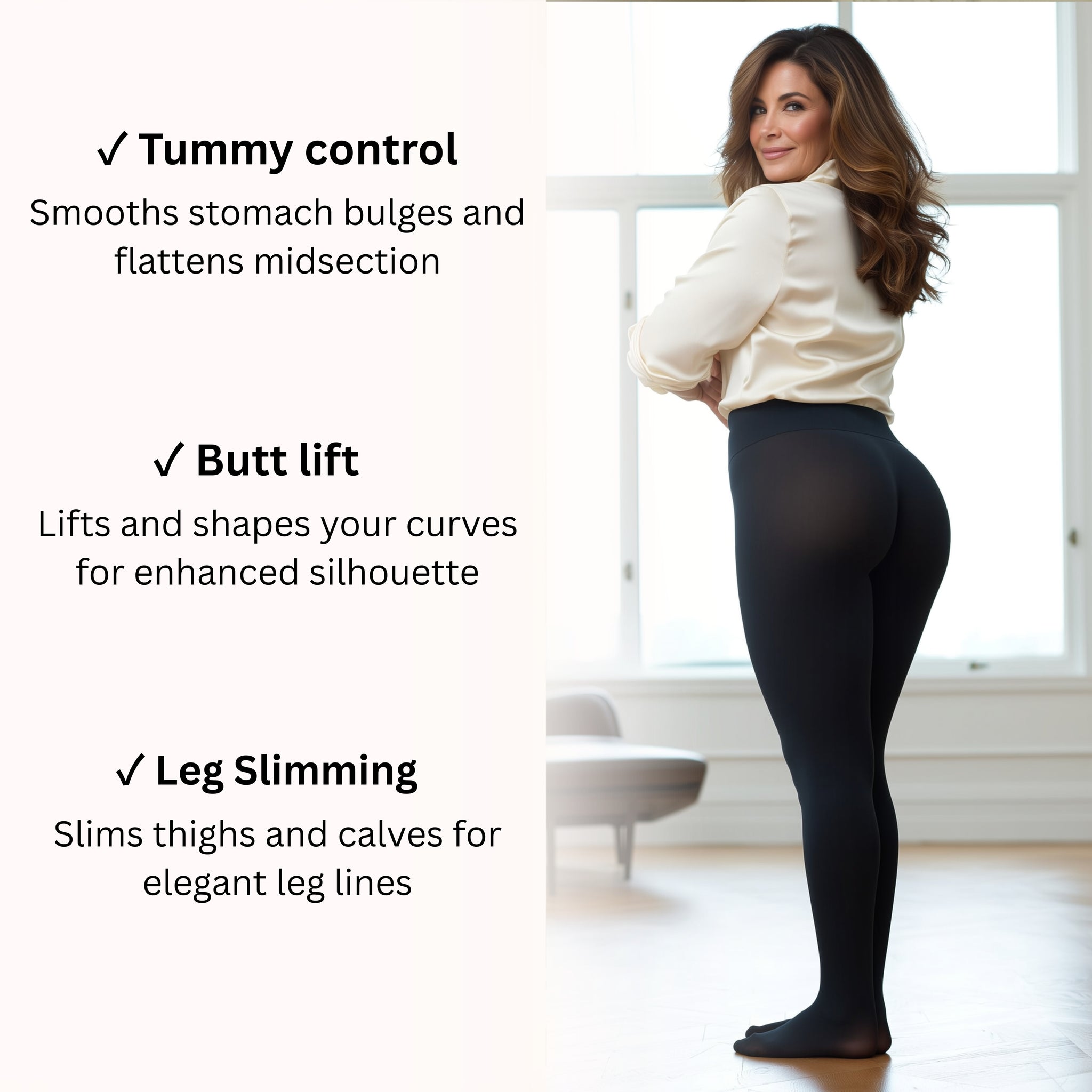 SlimTights No-Roll Shaping Tights
