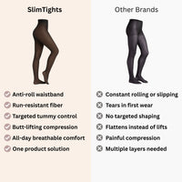 SlimTights No-Roll Shaping Tights